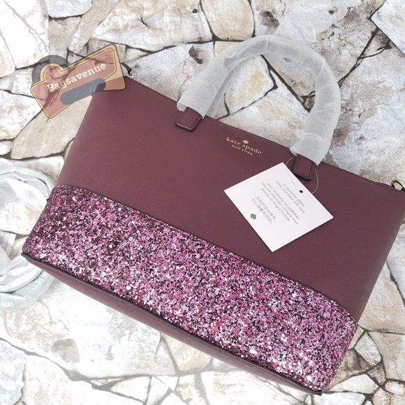 #bagsavenue Ina Saffiano PVC Cherrywood Burgundy Satchel Crossbody Kate Spade - Picture 12 of 13